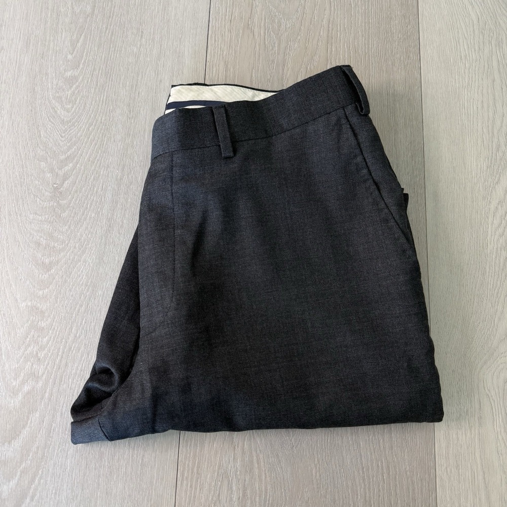 Suitsupply Brescia Pants Gray Vitale Barberis Canonico Pure Wool Size 32x29